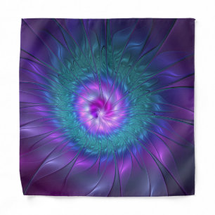 Abstract Floral Beauty Colorful Fractal Art Flower Bandana