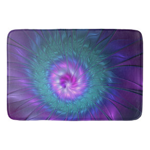 Abstract Floral Beauty Colorful Fractal Art Flower Bath Mat