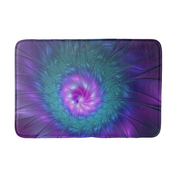 Abstract Floral Beauty Colorful Fractal Art Flower Bath Mat by GabiwArt at Zazzle