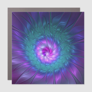 Abstract Floral Beauty Colorful Fractal Art Flower Car Magnet