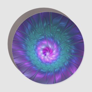 Abstract Floral Beauty Colorful Fractal Art Flower Car Magnet