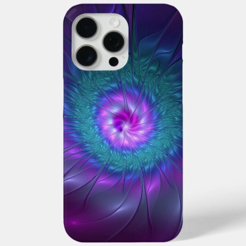 Abstract Floral Beauty Colorful Fractal Art Flower iPhone 15 Pro Max Case