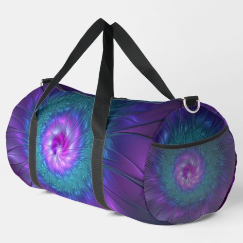 Abstract Floral Beauty Colorful Fractal Art Flower Duffle Bag