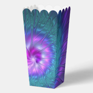 Abstract Floral Beauty Colorful Fractal Art Flower Favor Boxes