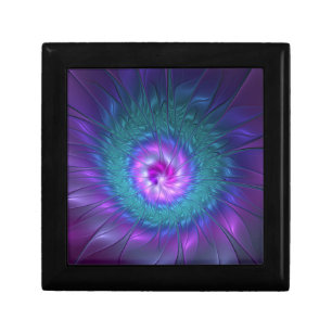 Abstract Floral Beauty Colorful Fractal Art Flower Gift Box