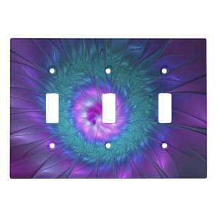 Abstract Floral Beauty Colorful Fractal Art Flower Light Switch Cover