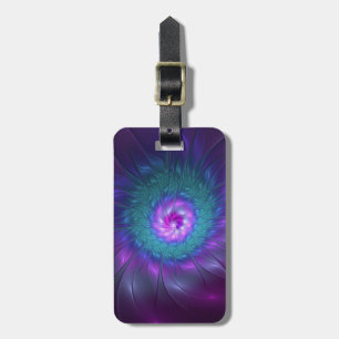 Abstract Floral Beauty Colorful Fractal Art Flower Luggage Tag