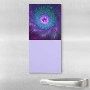 Abstract Floral Beauty Colorful Fractal Art Flower Magnetic Notepad