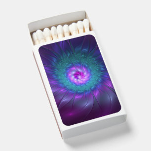 Abstract Floral Beauty Colorful Fractal Art Flower Matchboxes