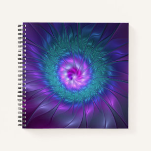 Abstract Floral Beauty Colorful Fractal Art Flower Notebook