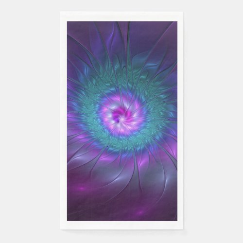 Abstract Floral Beauty Colorful Fractal Art Flower Paper Guest Towels