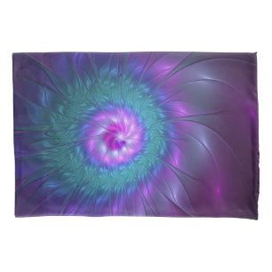 Abstract Floral Beauty Colorful Fractal Art Flower Pillow Case