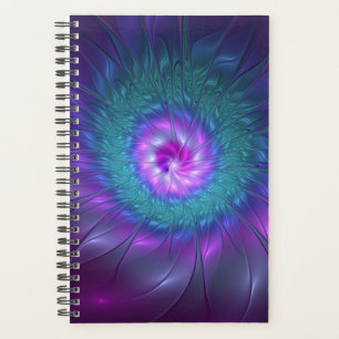 Abstract Floral Beauty Colorful Fractal Art Flower Planner