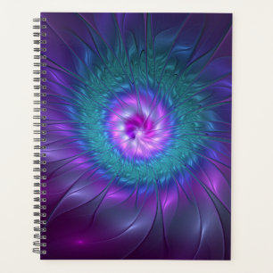 Abstract Floral Beauty Colorful Fractal Art Flower Planner
