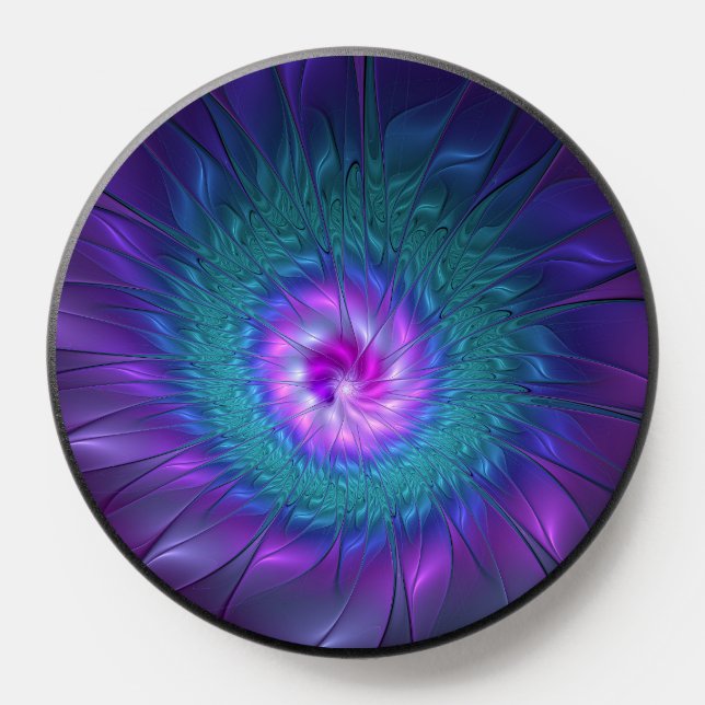 Abstract Floral Beauty Colorful Fractal Art Flower PopSocket (Popsocket)