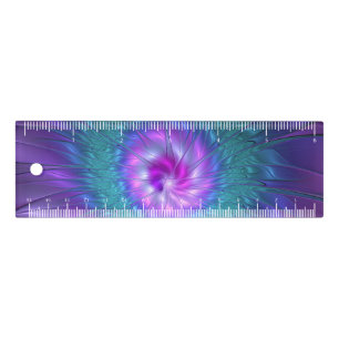 Abstract Floral Beauty Colorful Fractal Art Flower Ruler