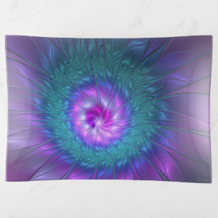 Abstract Floral Beauty Colorful Fractal Art Flower Trinket Tray