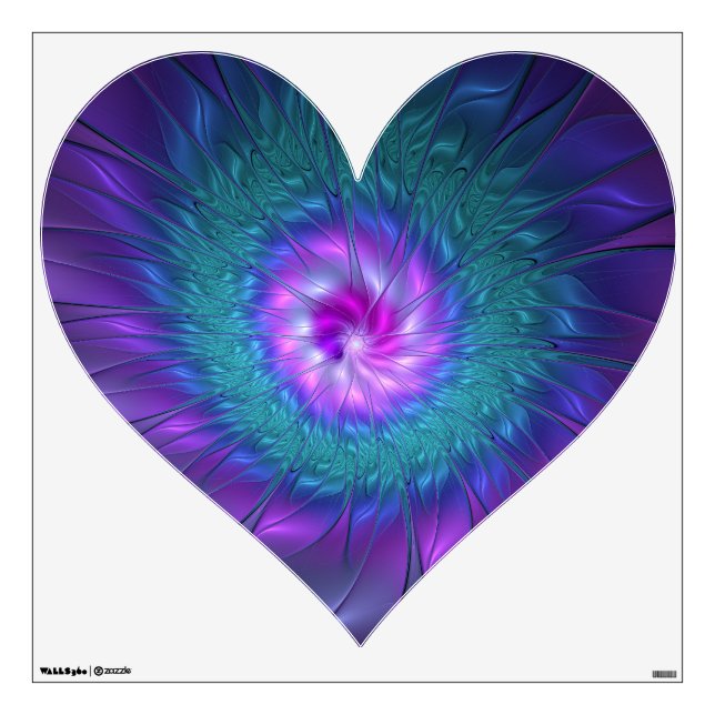 Abstract Floral Beauty Colorful Fractal Art Flower Wall Decal (Front)