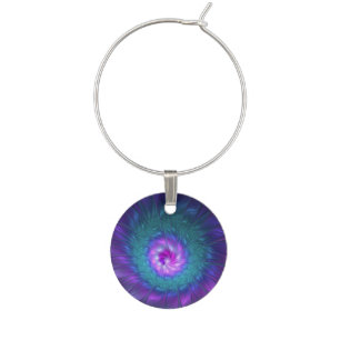 Abstract Floral Beauty Colorful Fractal Art Flower Wine Charm