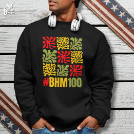 Abstract Floral BHM 100 Years Black History Month Sweatshirt