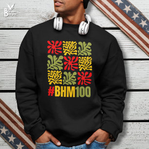 Abstract Floral BHM 100 Years Black History Month Sweatshirt