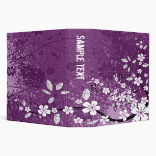 Abstract Floral Binder (Purple)