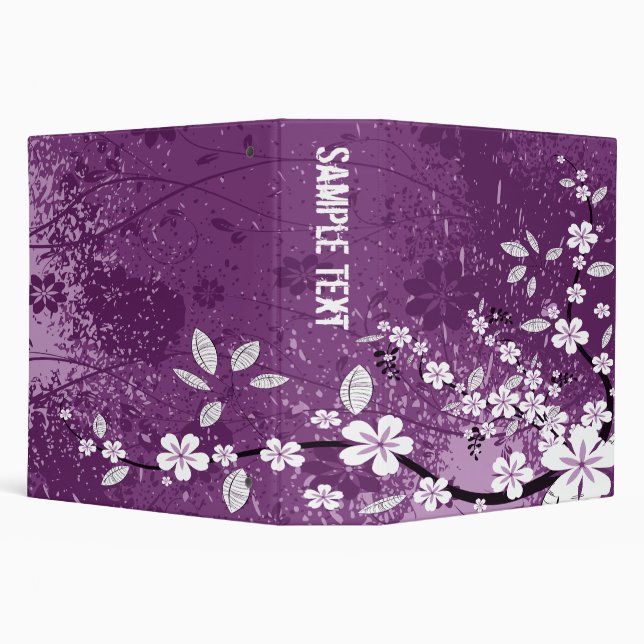 Abstract Floral Binder (Purple) (Background)
