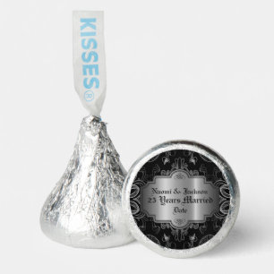 Abstract Floral Black And Silver Hershey®'s Kisses®