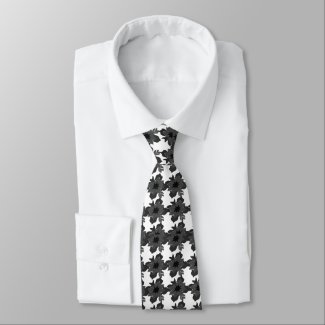 Abstract Floral Black Grey Groomsmen Gifts
