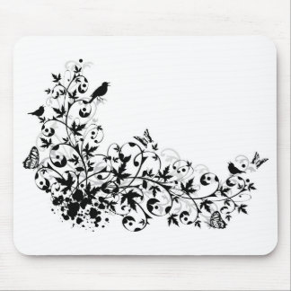 abstract floral border mouse pad