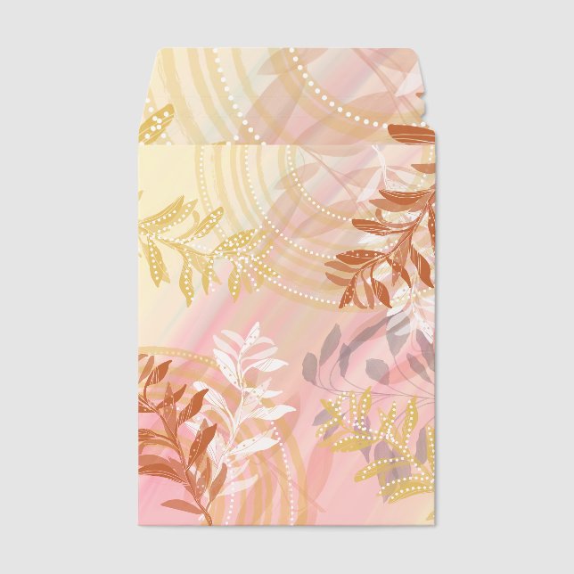 Abstract Floral Botanical Shipping Envelope Mailer (Front)