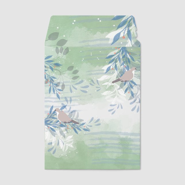 Abstract Floral Botanical Shipping Envelope Mailer (Front)
