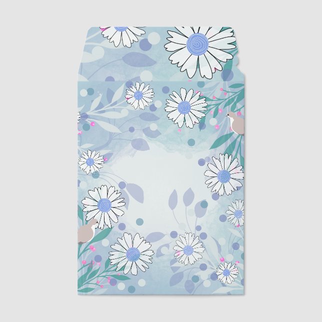 Abstract Floral Botanical Shipping Envelope Mailer (Front)