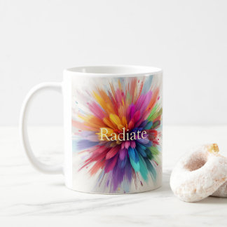 Abstract Floral Burst Artistic Coffee Mug