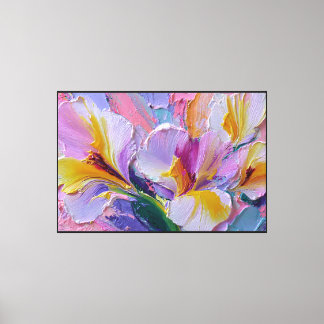Abstract Floral Canvas Artwork – Stylish Flower Wa Print