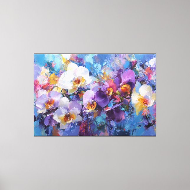 Abstract Floral Canvas Prints – Artistic Flower Wa (Front)