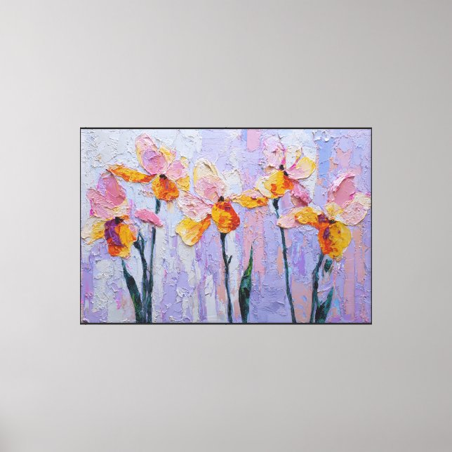 Abstract Floral Canvas Prints – Vibrant Flower Wal (Front)