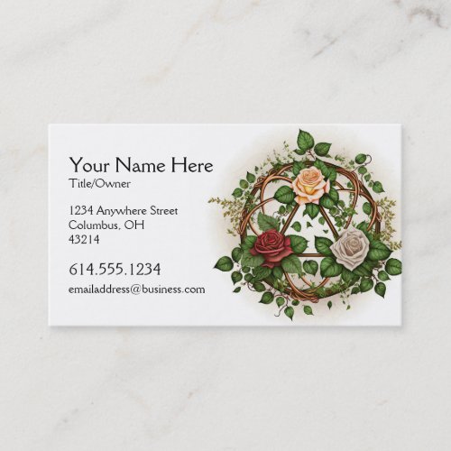 Abstract Floral Celtic Design Irish Business Card