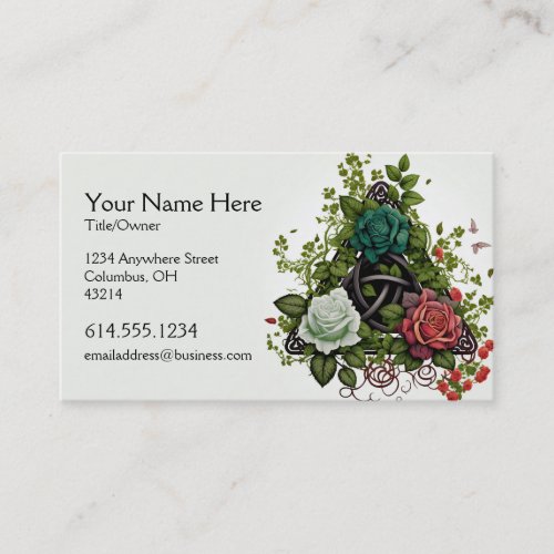 Abstract Floral Celtic Design Irish Business Card