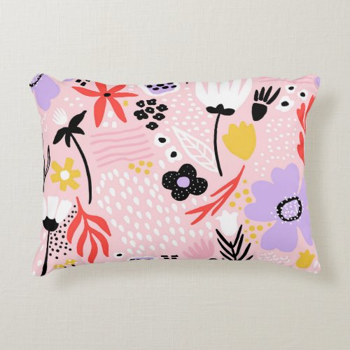 Abstract Floral Creative Vintage Design Accent Pillow