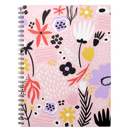 Abstract Floral Creative Vintage Design Notebook