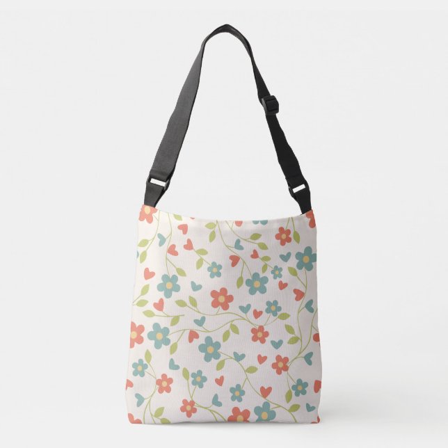 Abstract floral crossbody bag (Front)