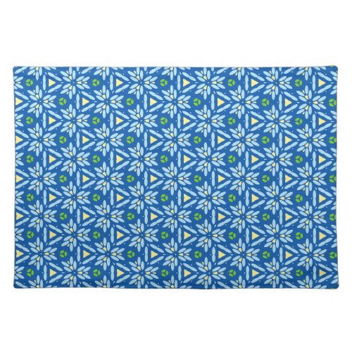 Abstract Floral Design Cloth Placemat