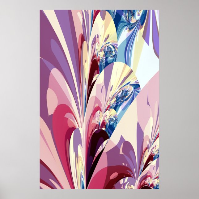 Abstract Floral Design Poster (Front)