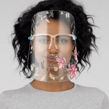 Abstract Floral Face Shield