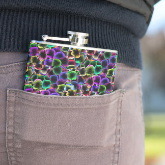 Abstract Floral Flask
