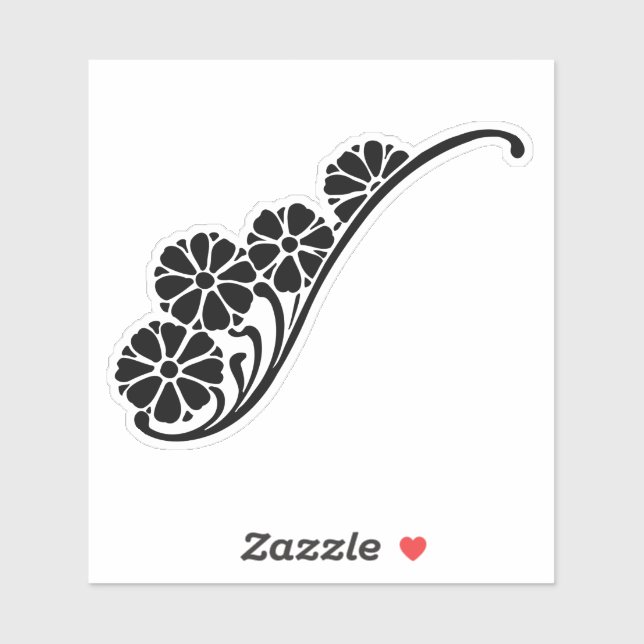 abstract-floral-flower-planta sticker (Sheet)