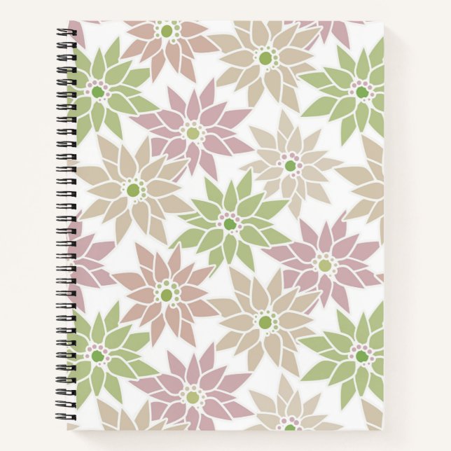 Abstract floral flowers romantic pattern cartoon p notebook (Front)