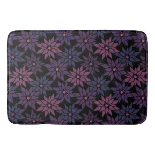 Abstract floral flowers romantic pattern cartoon r bath mat