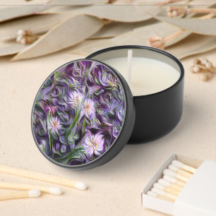 Abstract Floral Forest Design Mini Candle Favors